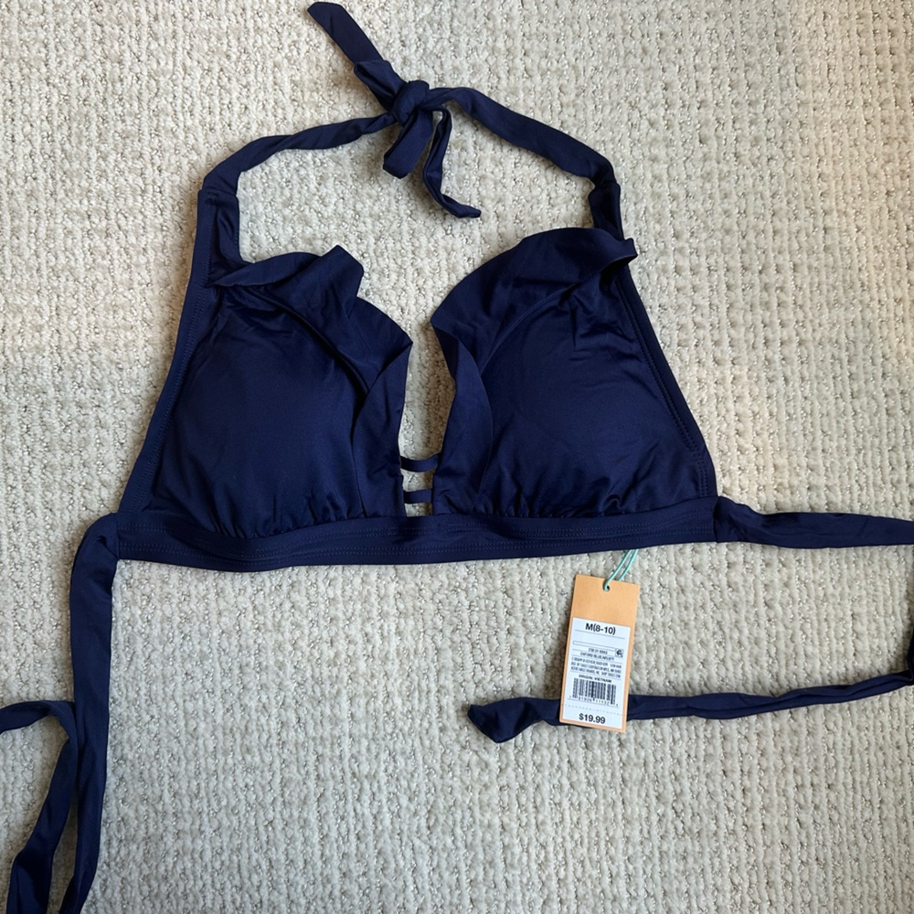 Navy Blue Bikini Top